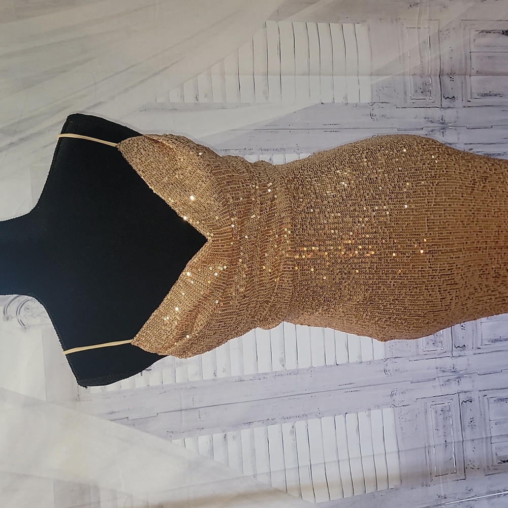 Gold sparkle maxi dress - Picture 2 of 9